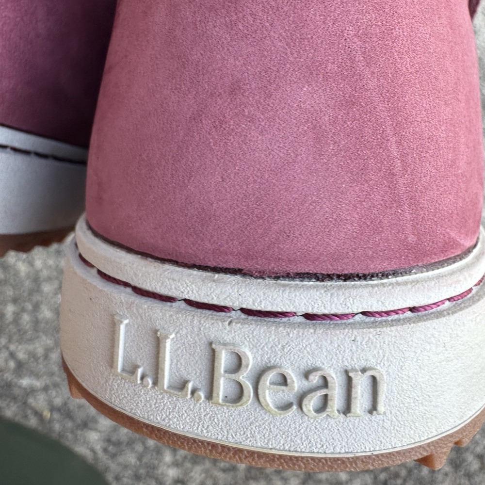 LL Bean Mountainside Toggle Boots Women's 7 M Red Suede‎ Pull On Booties - Picture 11 of 13